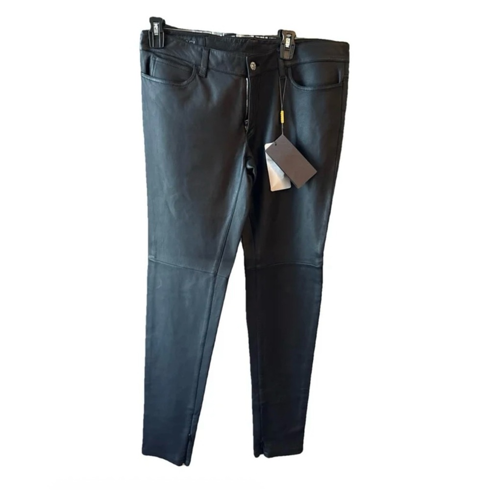 Gucci Black Leather Trousers